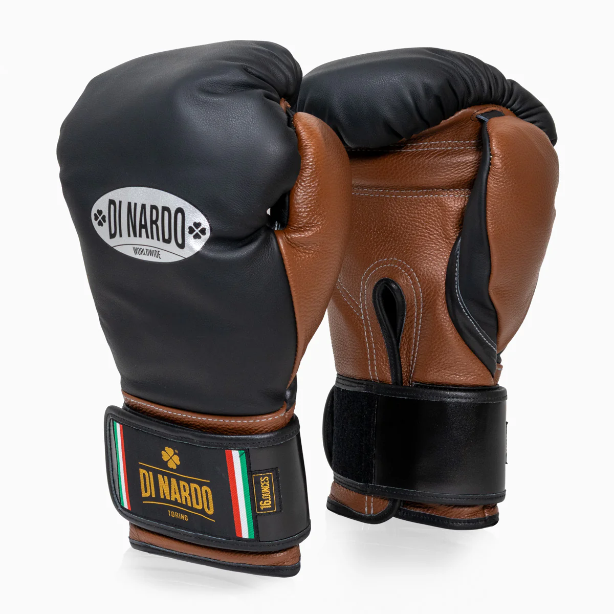 Luvas de Boxe Di Nardo com Velcro 16 Oz Preto-castanho  - Image 2