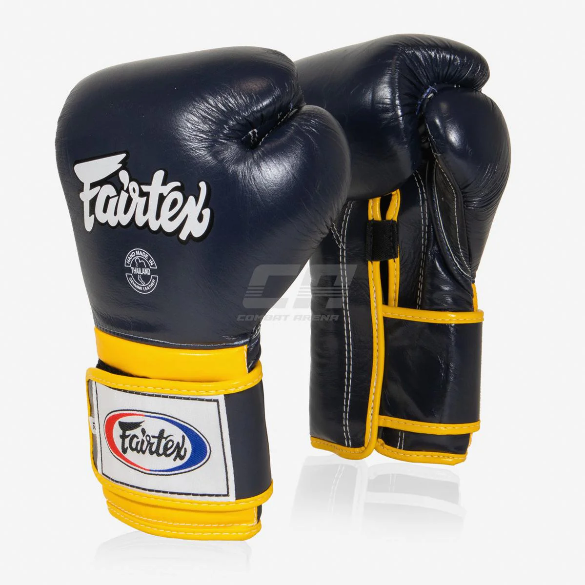Luvas de Boxe Fairtex Mexican Estilo BGV9 Azul-azul-amarelo  - Image 2