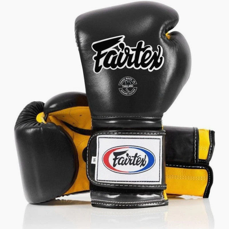Luvas de Boxe Fairtex Mexican Estilo BGV9 Preto-amarelo 