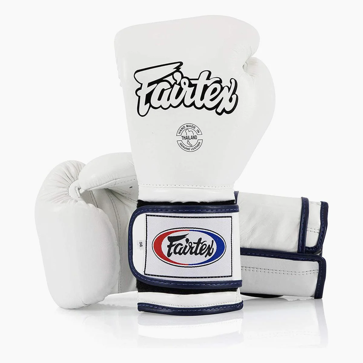 Luvas de Boxe Fairtex Mexican Estilo BGV9 Branco-azul com debrum 