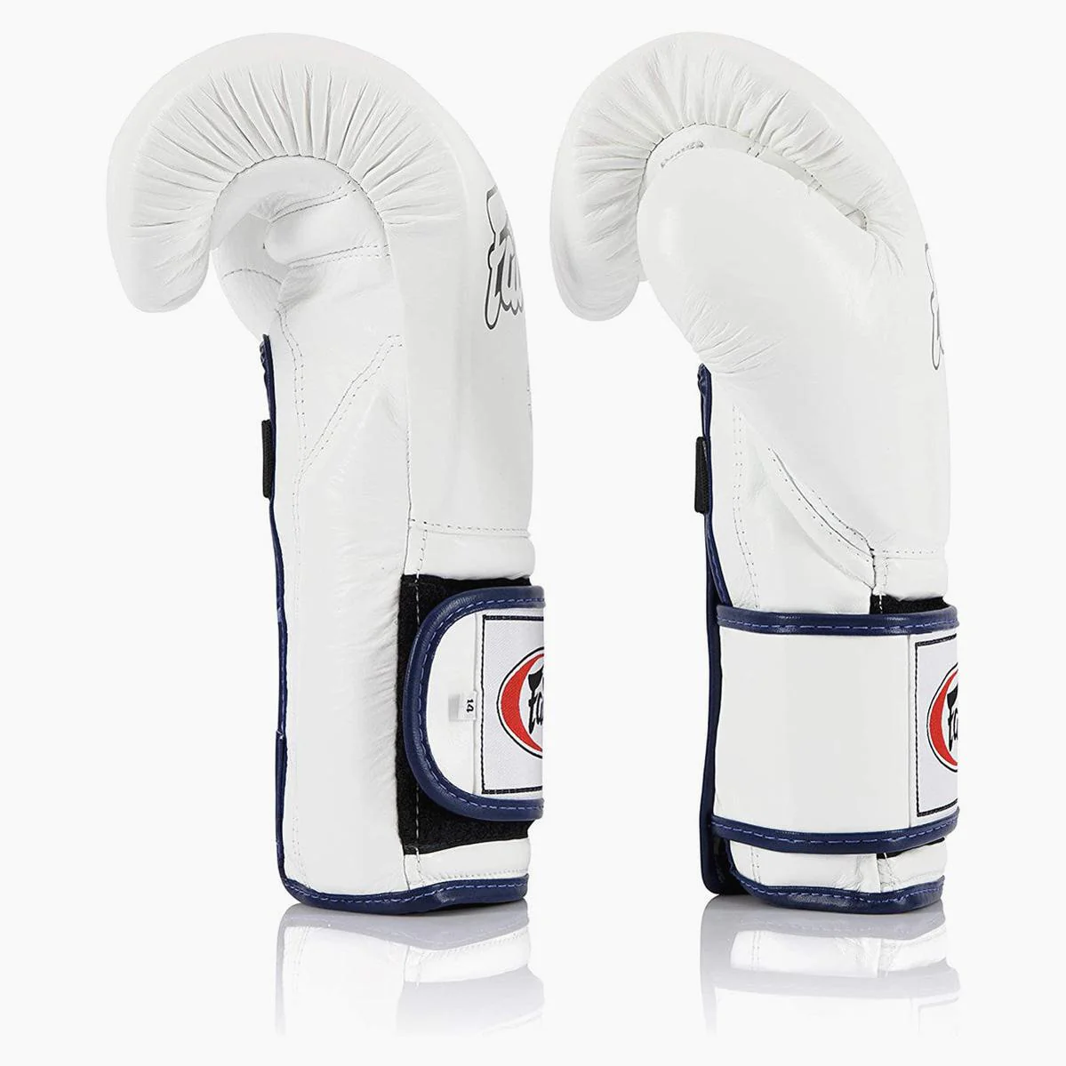 Luvas de Boxe Fairtex Mexican Estilo BGV9 Branco-azul com debrum  - Image 3