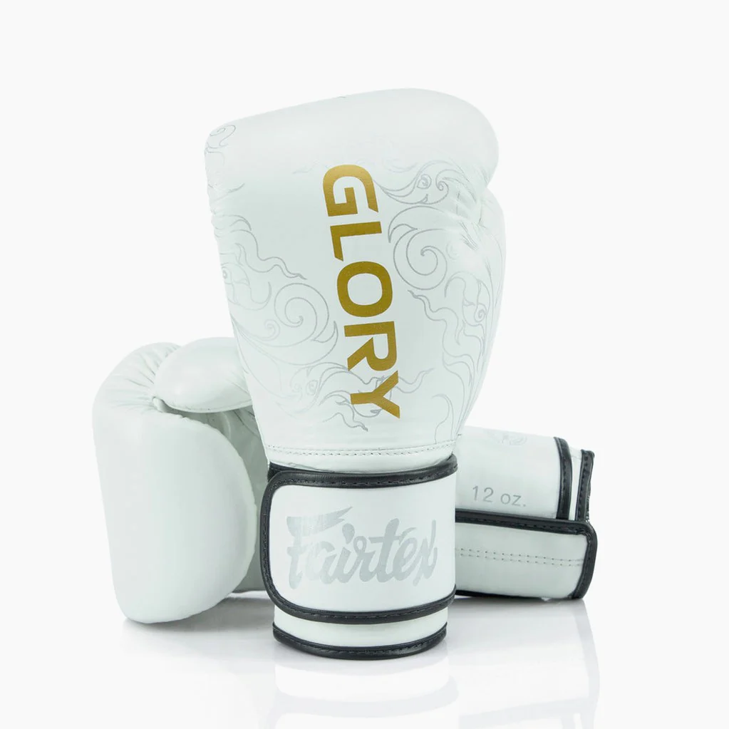 Luvas de Boxe Fairtex x Glory BGVG3 Branco-ouro  - Image 2