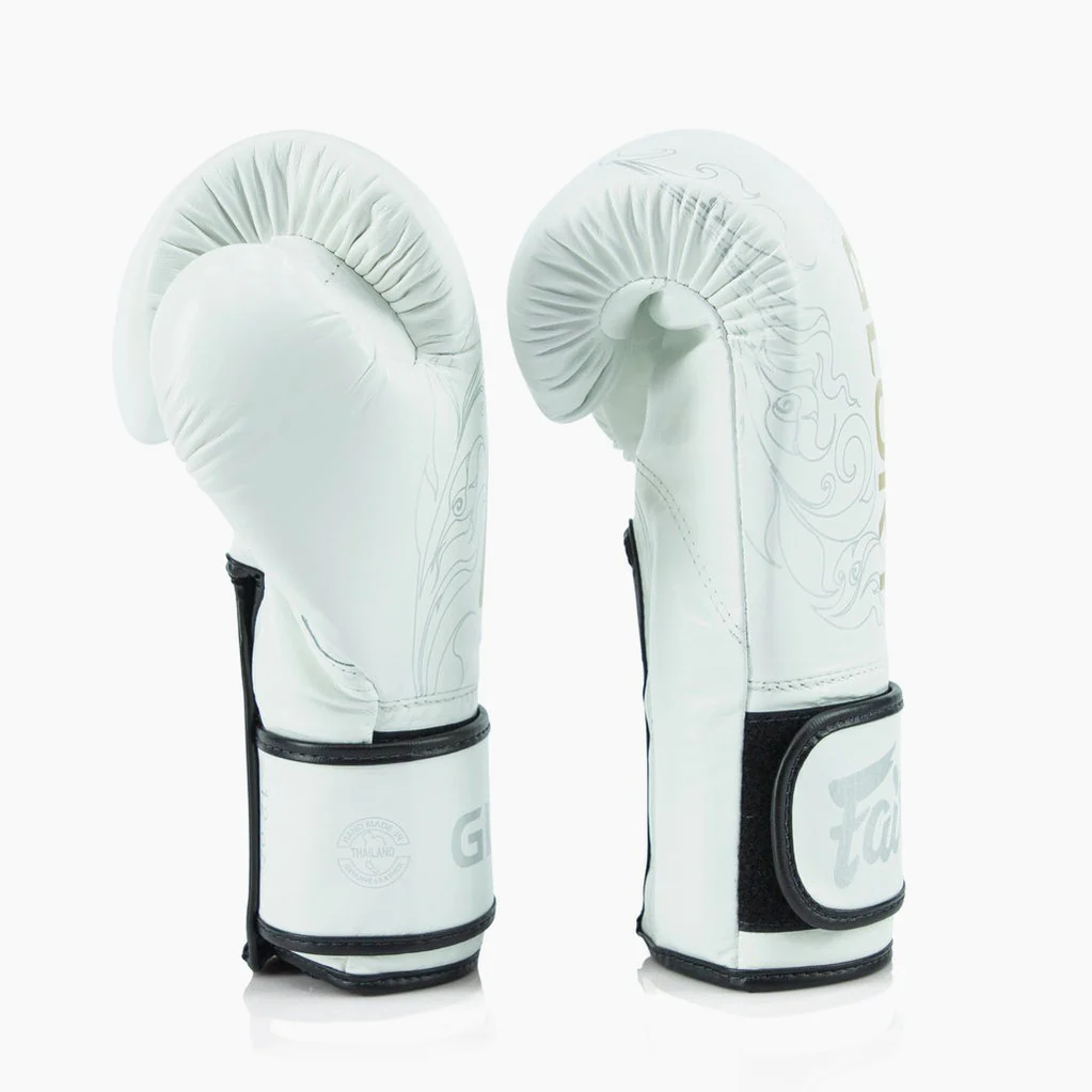 Luvas de Boxe Fairtex x Glory BGVG3 Branco-ouro  - Image 3