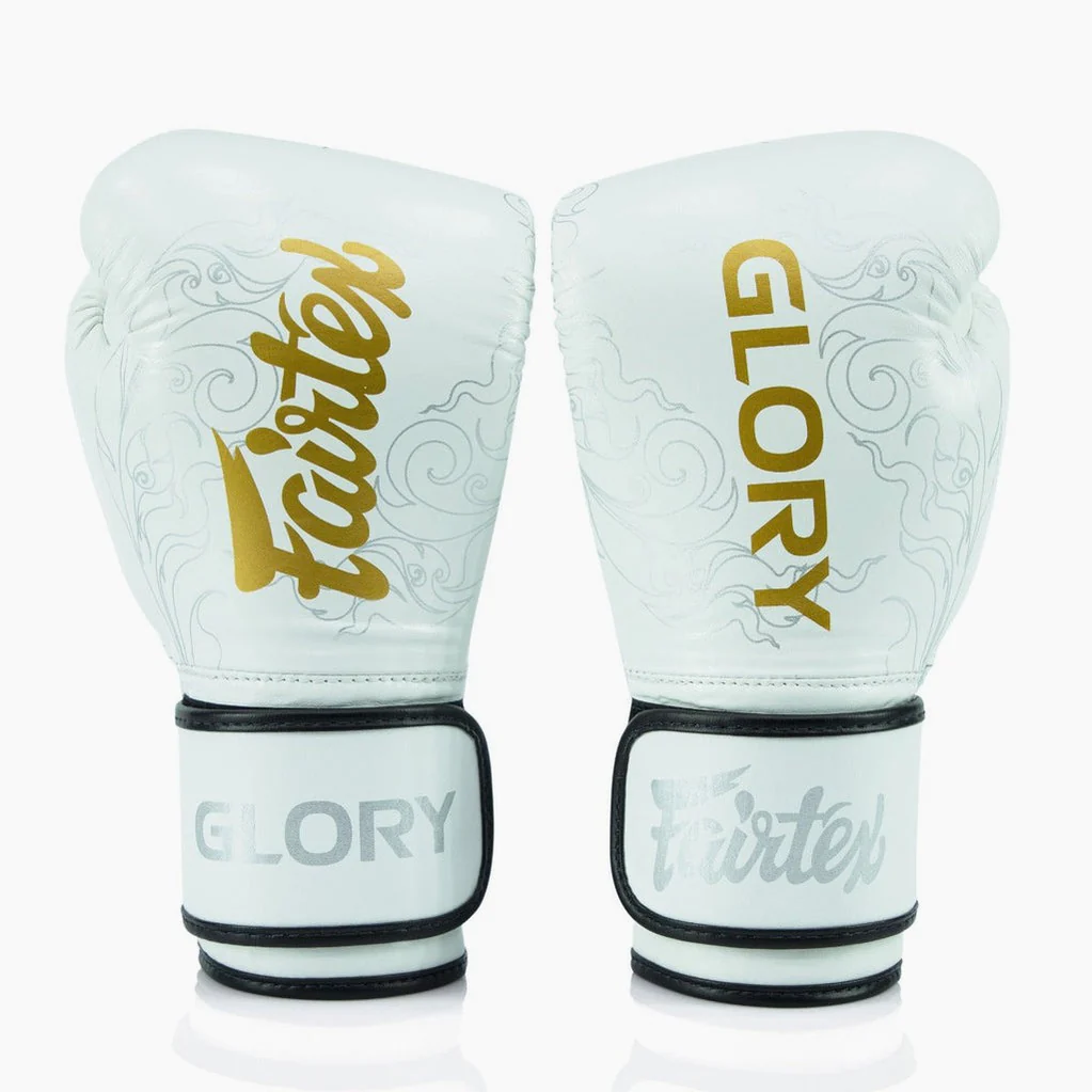 Luvas de Boxe Fairtex x Glory BGVG3 Branco-ouro  - Image 5