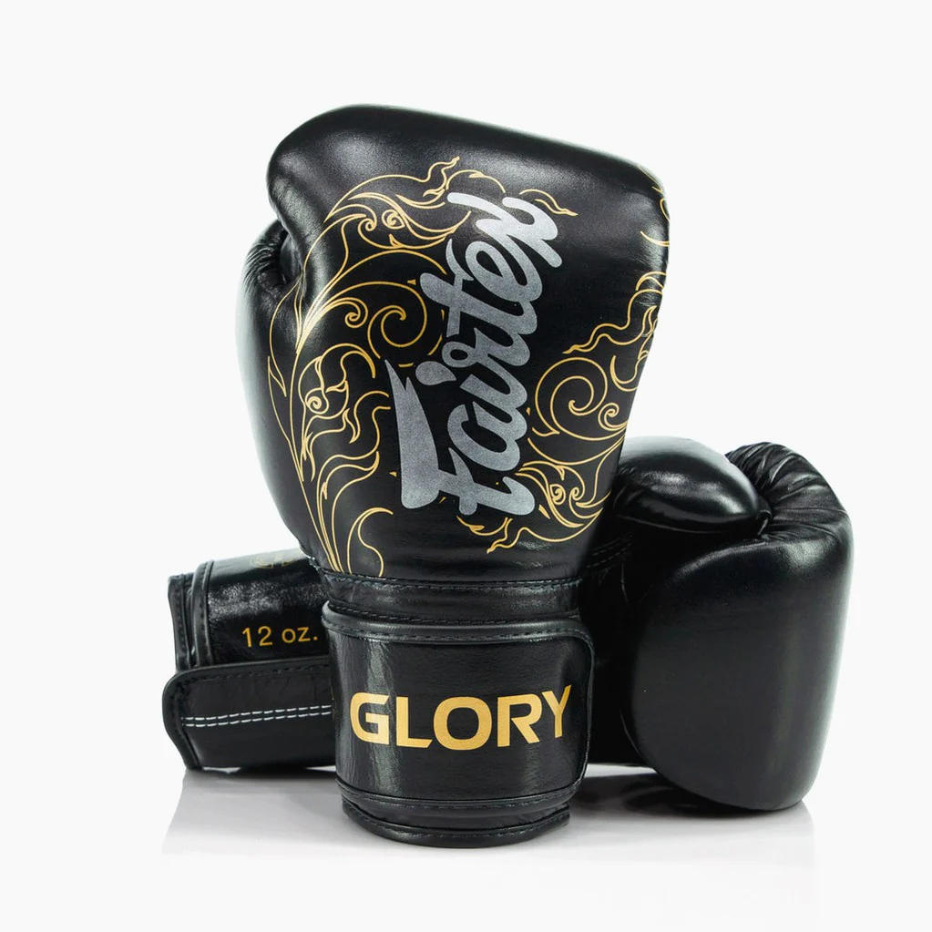 Luvas de Boxe Fairtex x Glory BGVG3 Preto-ouro 