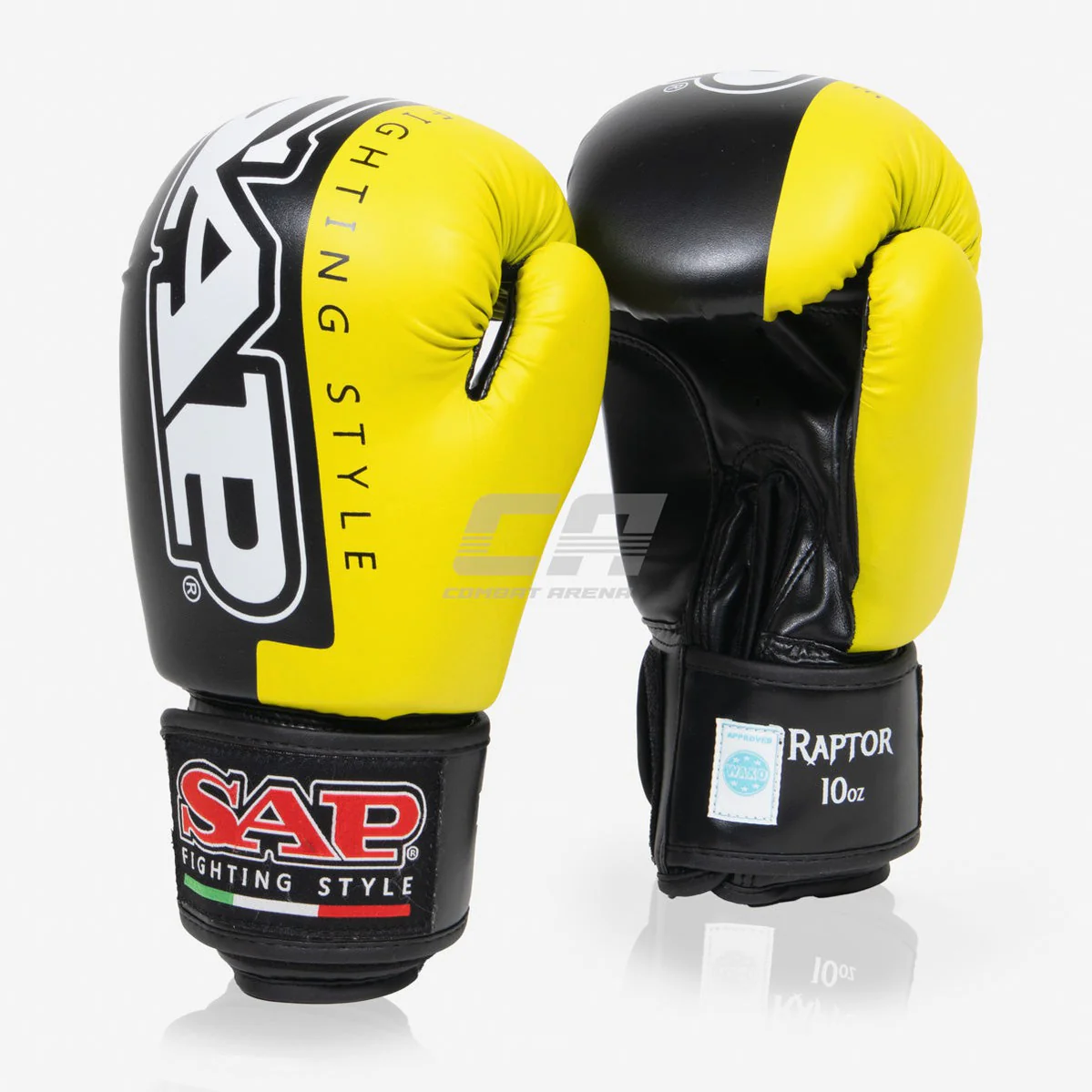 Luvas de Boxe Raptor SAP WAKO Preto-amarelo  - Image 2
