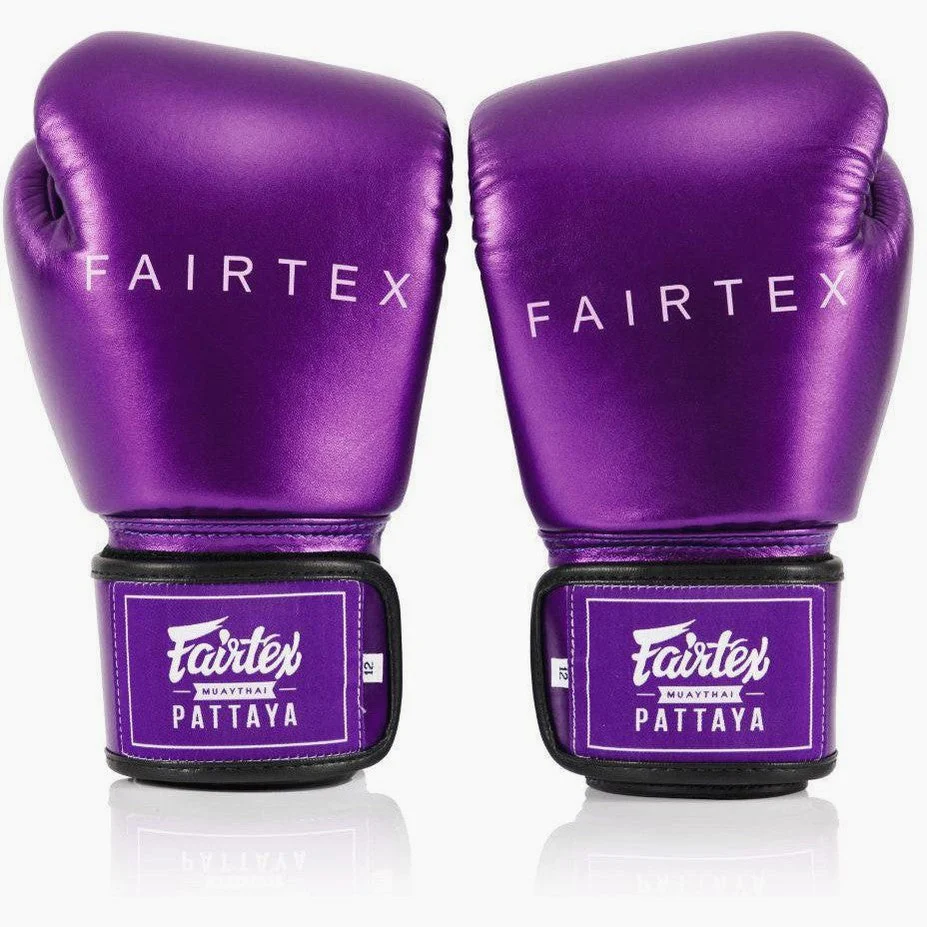 Luvas de Muay Thai Fairtex Metálico BGV22 Roxo  - Image 2