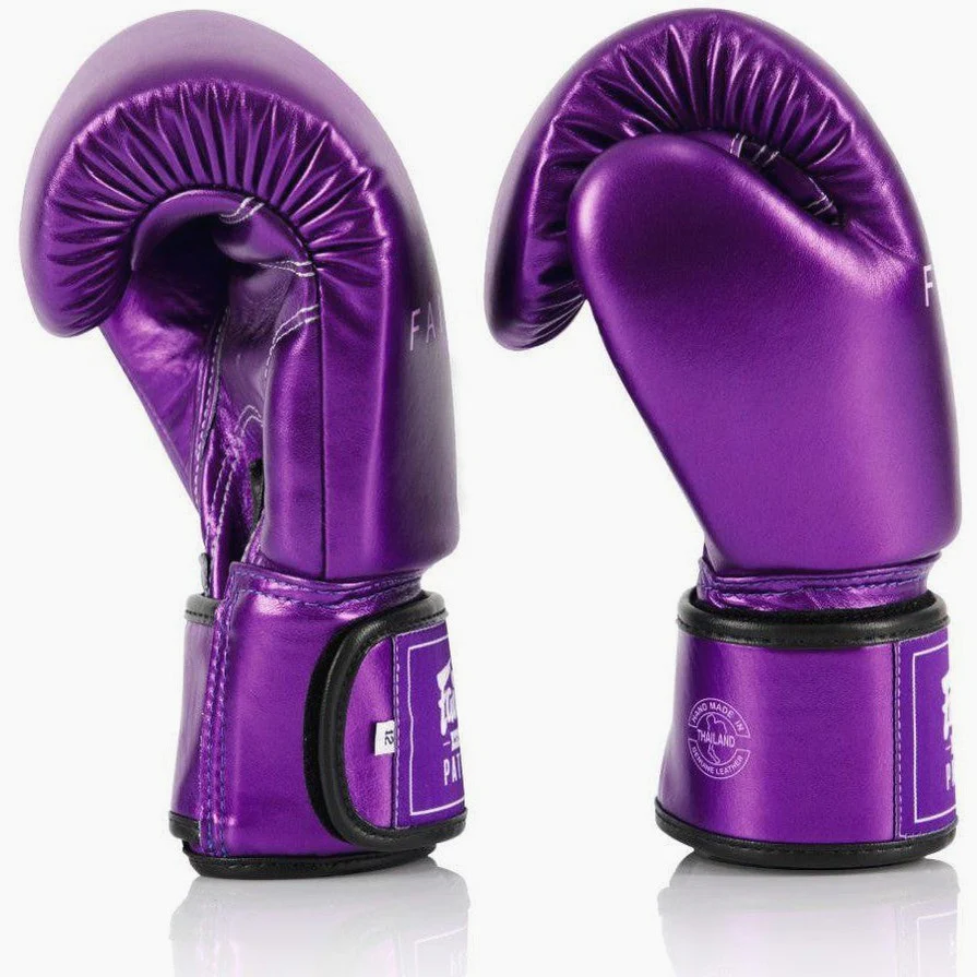 Luvas de Muay Thai Fairtex Metálico BGV22 Roxo  - Image 3
