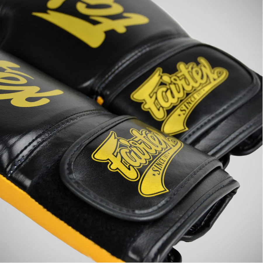 Luvas de Muay Thai Fairtex Super Sparring BGV18 Preto-ouro  - Image 4