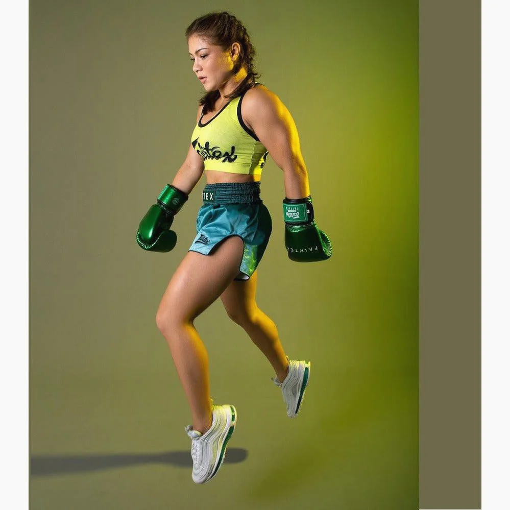Luvas de Muay Thai Fairtex Metálico BGV22 Verde  - Image 5