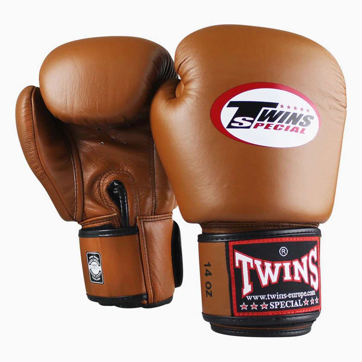 Luvas de Muay Thai Twins Special BGVL3 Retro Castanho  - Image 2