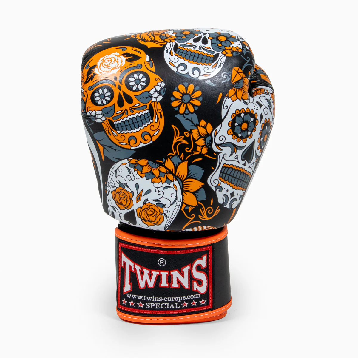 Luvas de Muay Thai Twins Special FBGVL 4 Skull Laranja  - Image 2