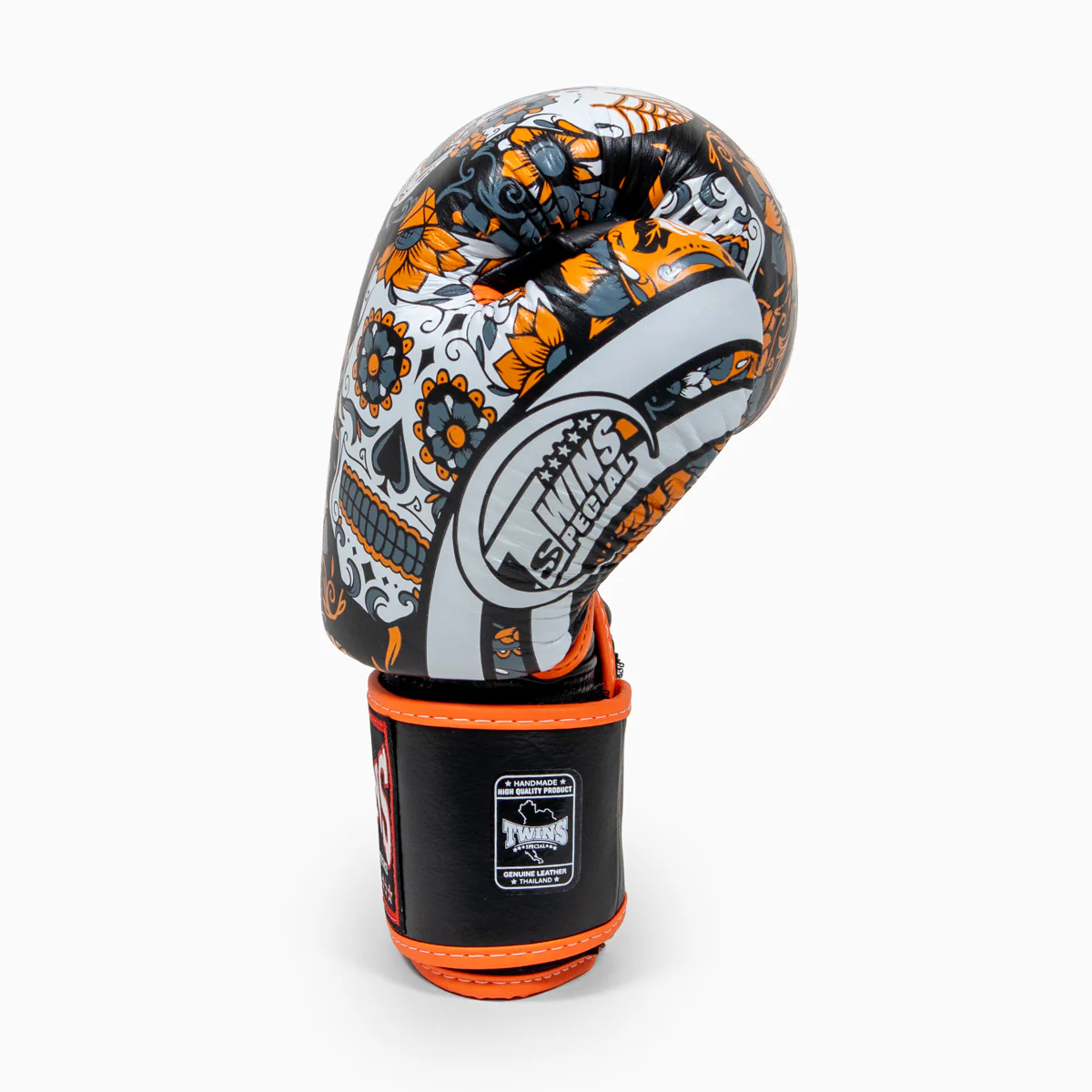 Luvas de Muay Thai Twins Special FBGVL 4 Skull Laranja  - Image 3