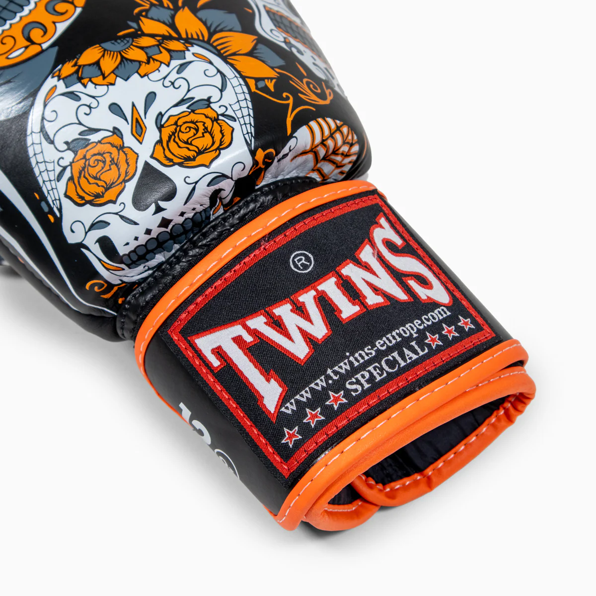 Luvas de Muay Thai Twins Special FBGVL 4 Skull Laranja  - Image 7