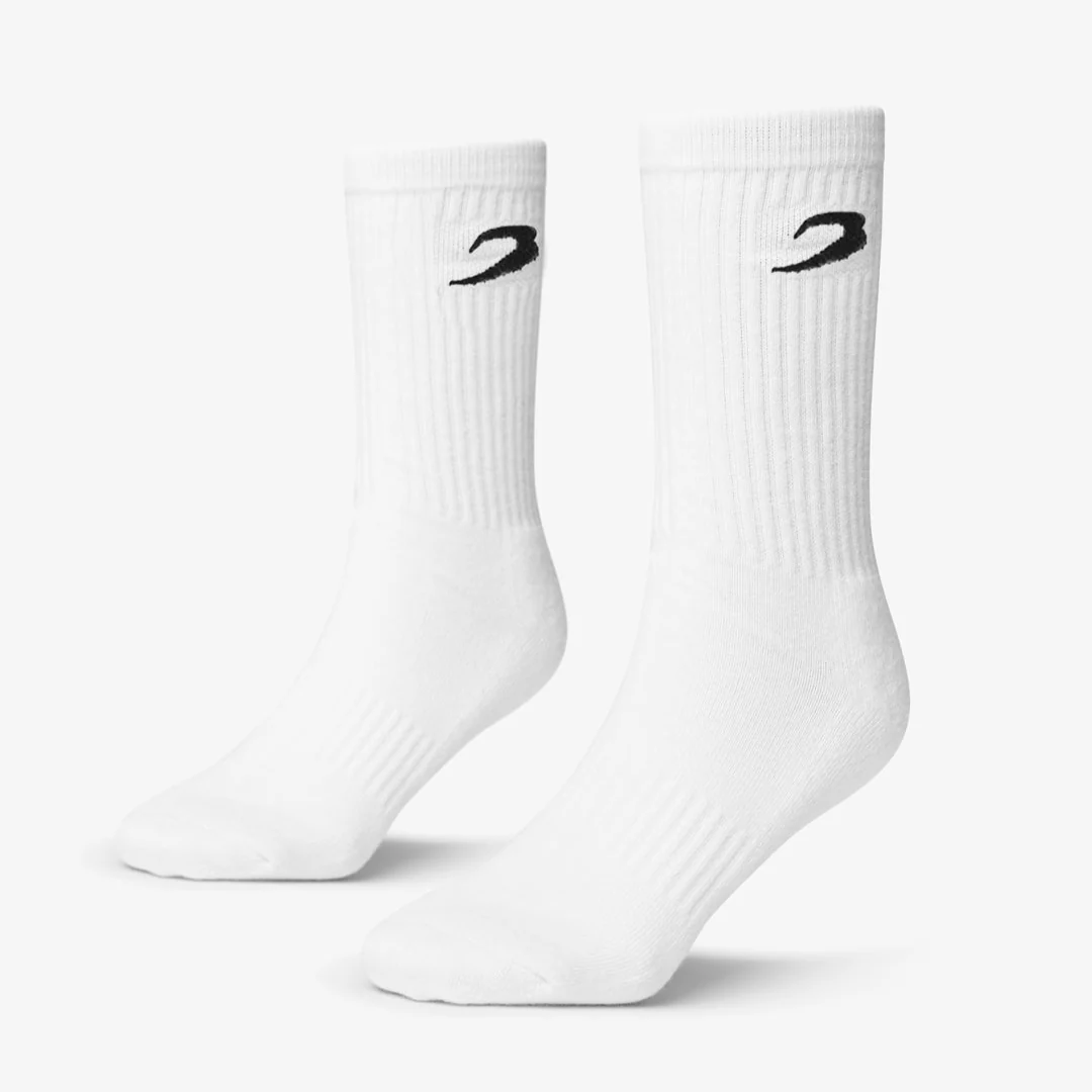 Meias Boxraw Crew (3 pares) Branco 