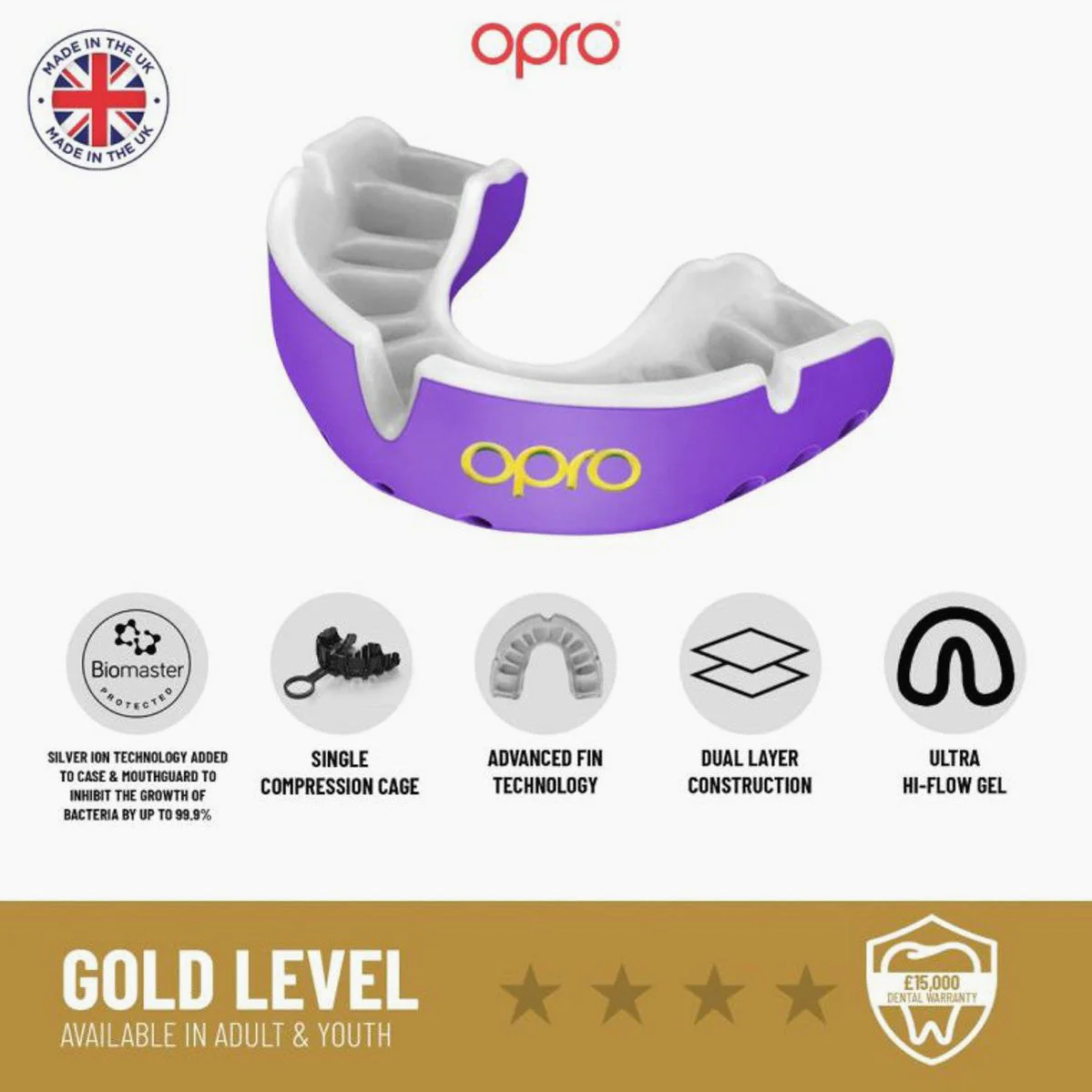 Protetor Bucal Opro Gold Self-Fit UFC - Image 3