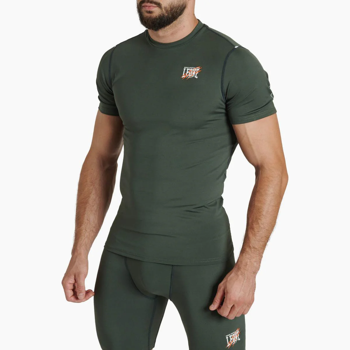 Rashguard Leone Primal Instinct AB917 mangas curtas Verde 