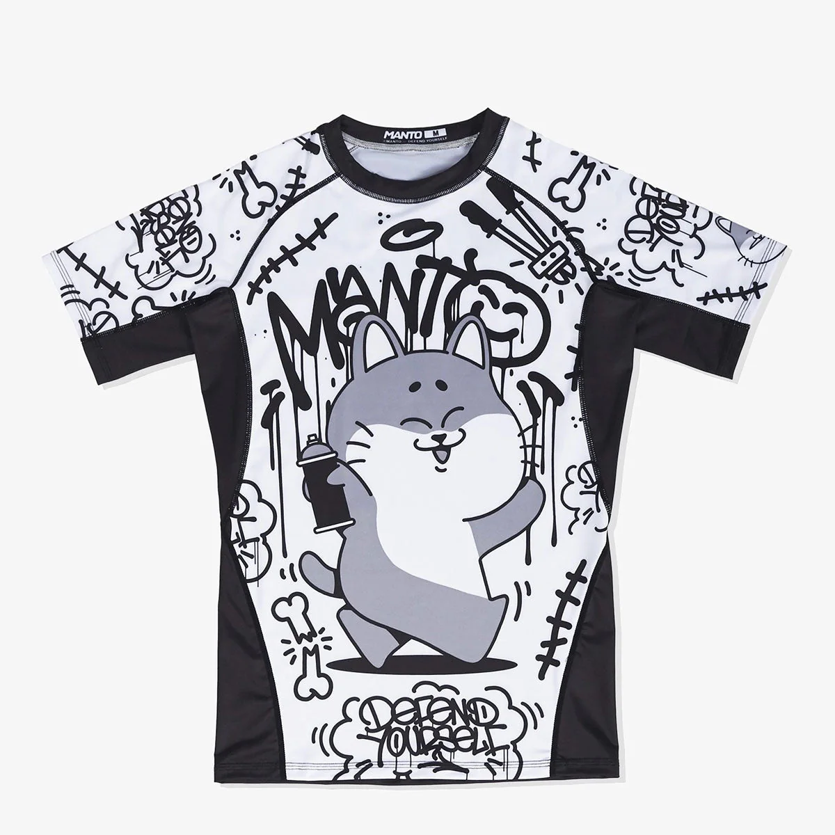 Rashguard Manto Debza de mangas curtas Preto 