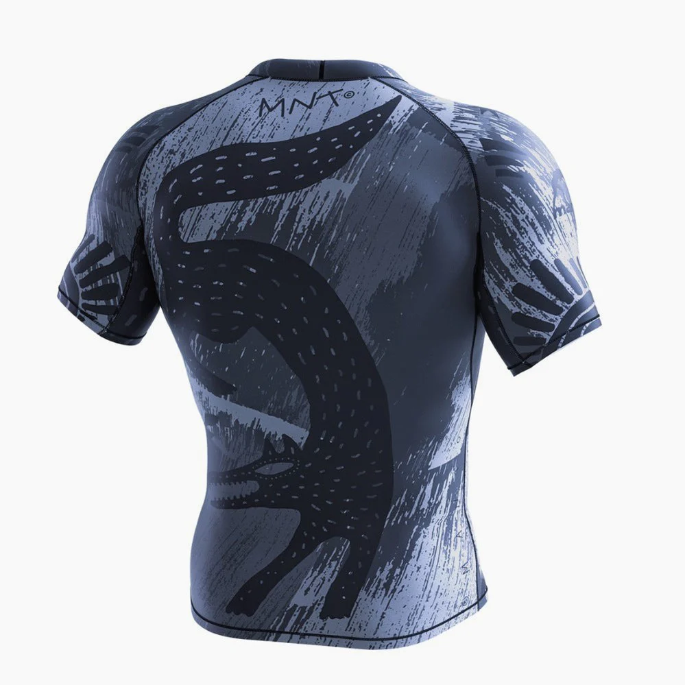 Rashguard Manto Camisetas de manga curta Cinza  - Image 2