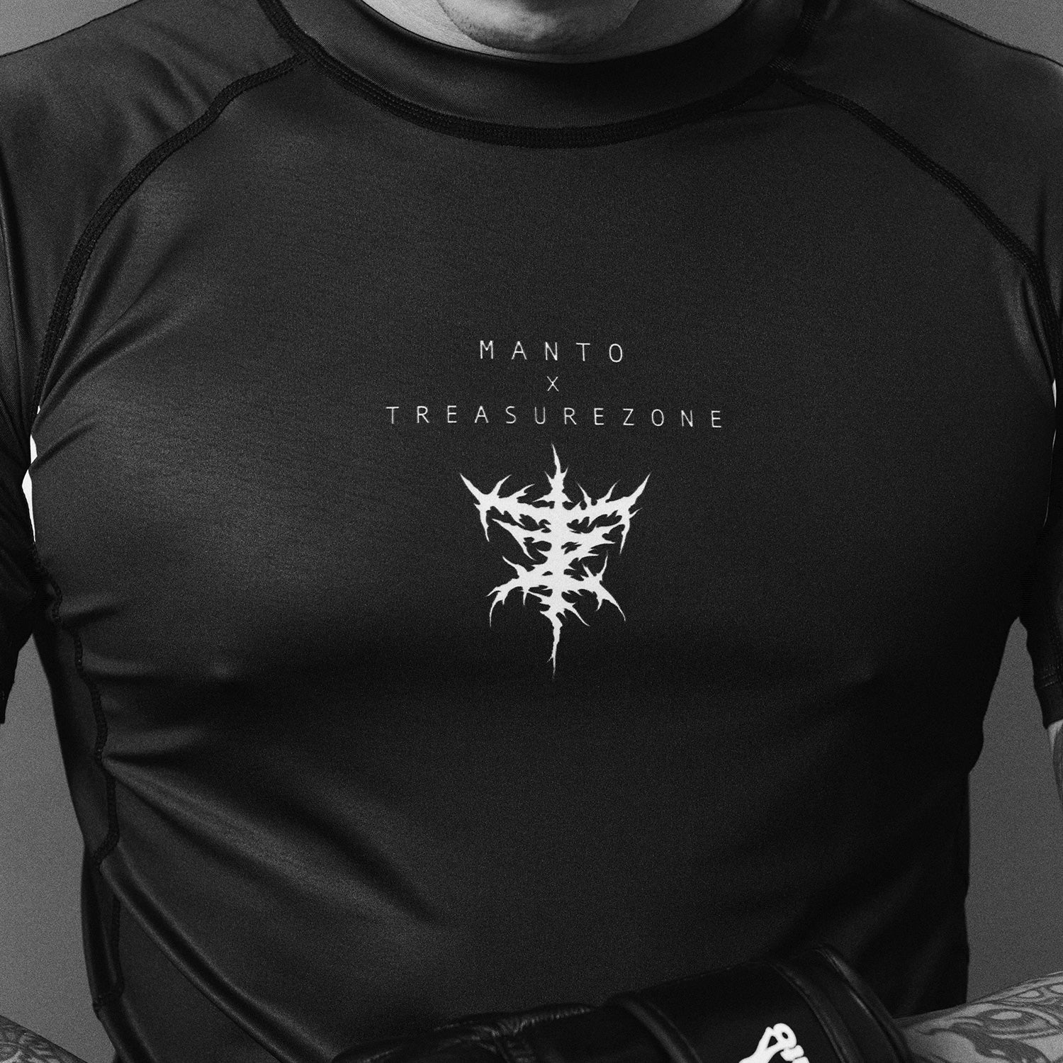 Rashguard Manto Treasure Zone mangas curtas preto  - Image 4
