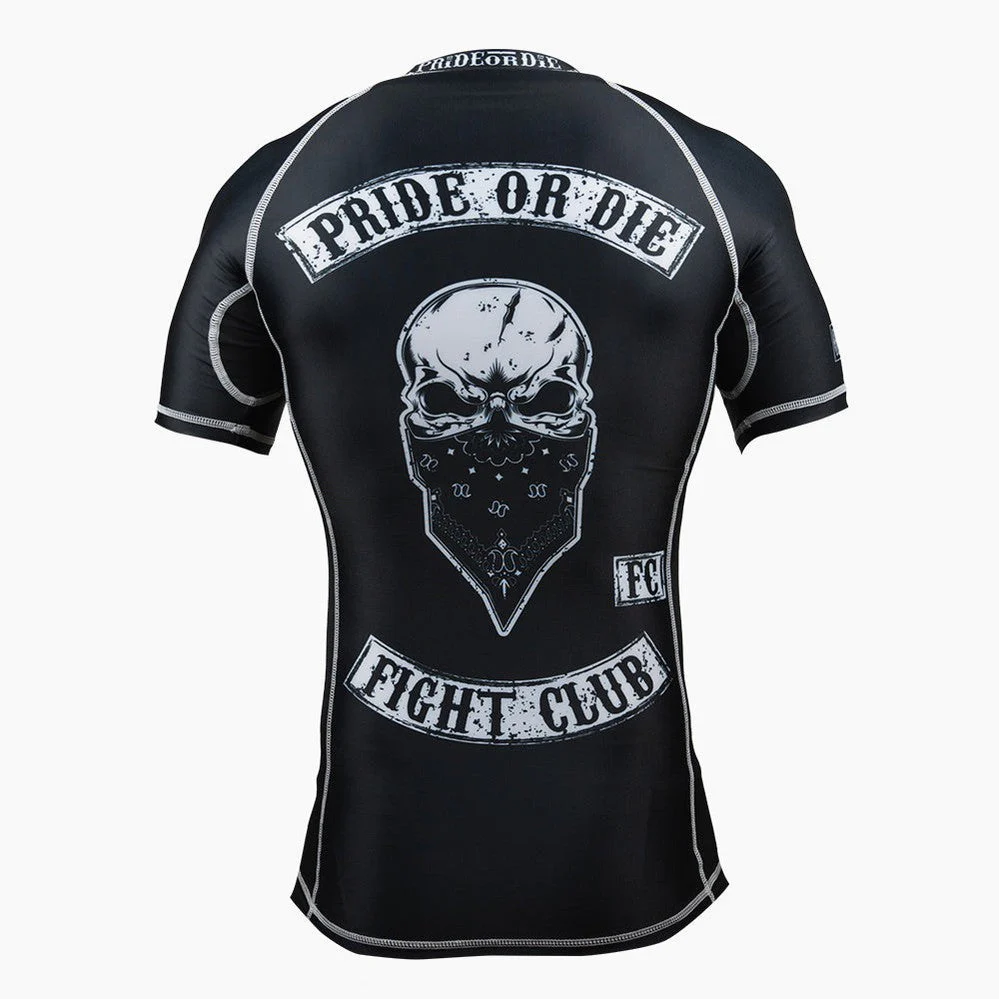 Rashguard Pride or Die Fight Club mangas curtas 