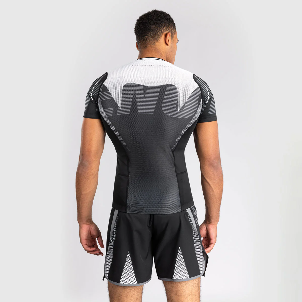 Rashguard Venum Adrenaline mangas curtas Preto-cinza - Image 2