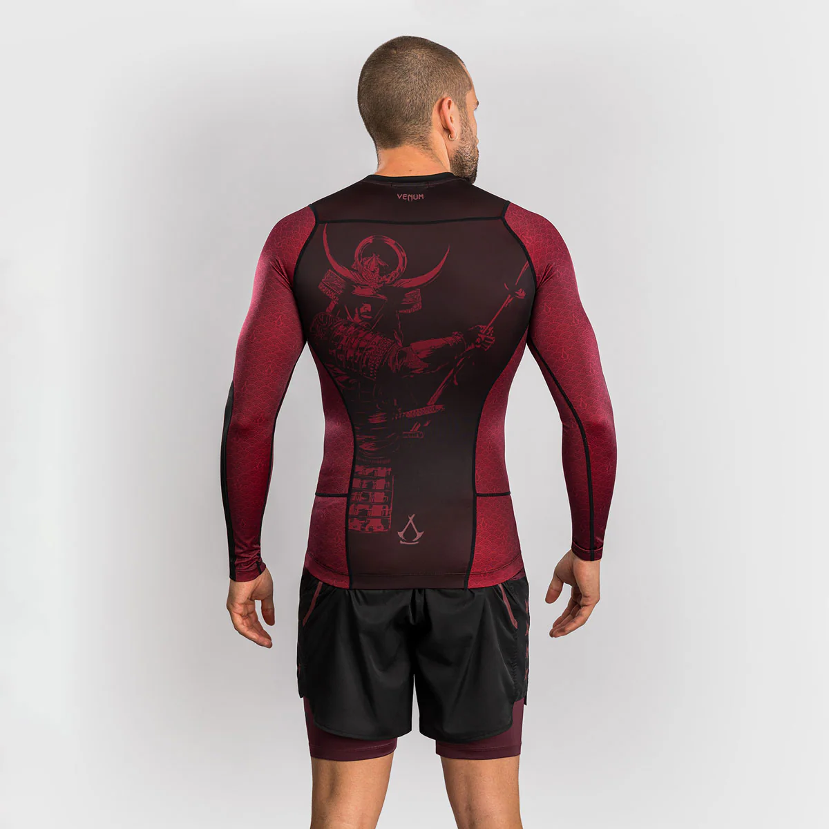 Rashguard Venum Assassin's Creed Shadows mangas compridas Vermelho-preto 