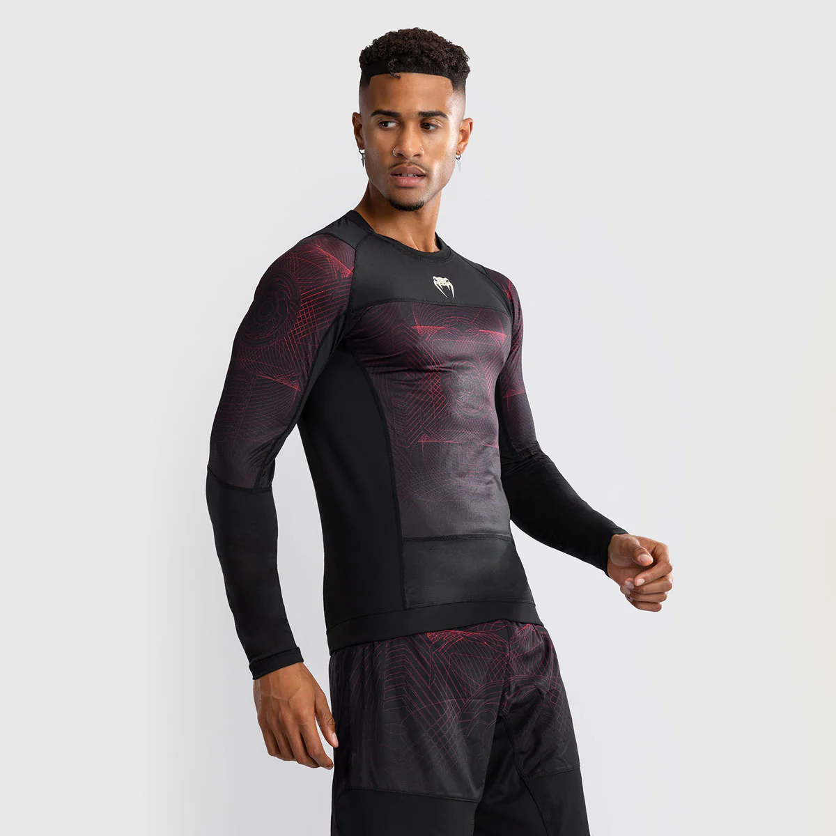 Rashguard Venum G-Fit Air mangas compridas Preto-vermelho 