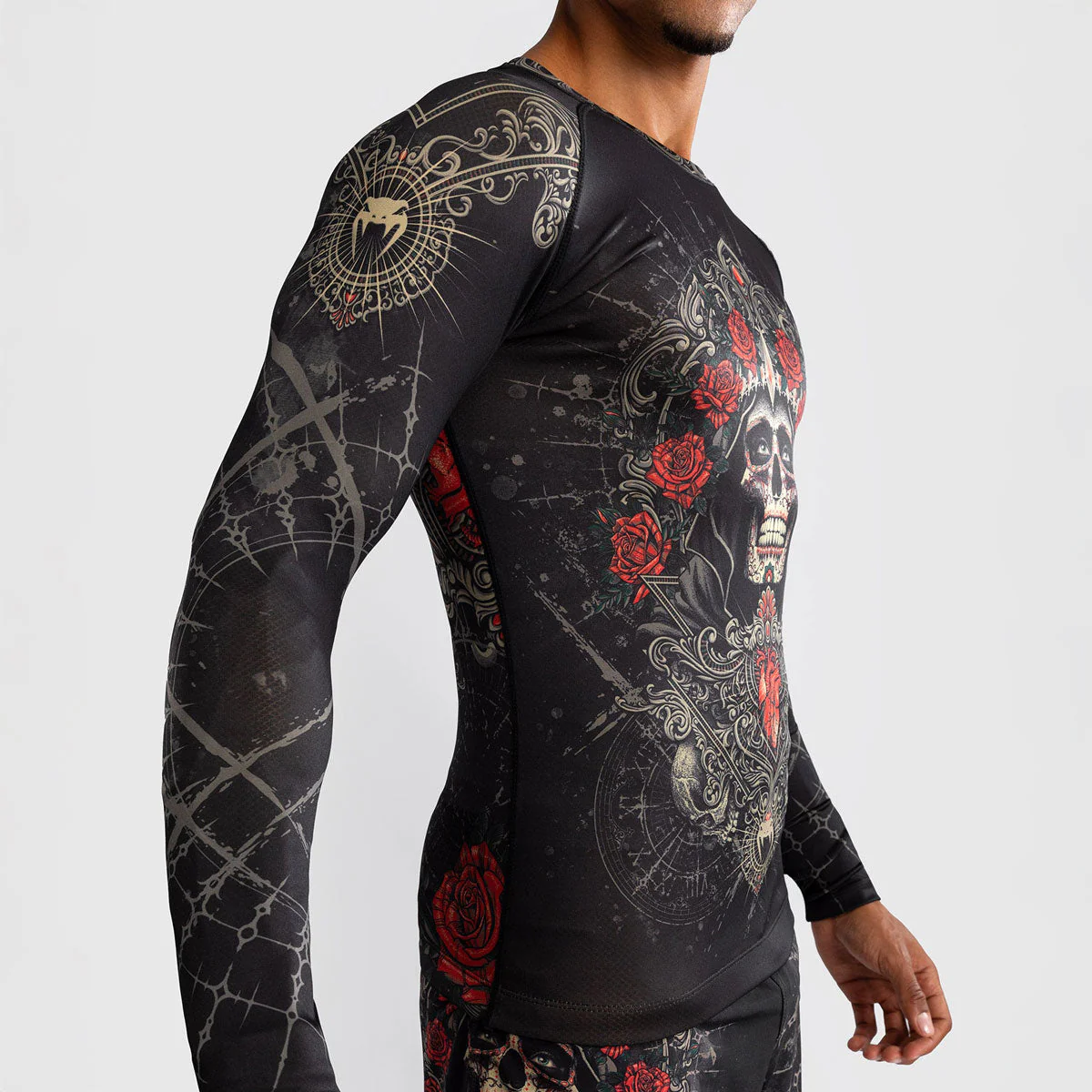 Rashguard Venum Santa Muerte 5.0 mangas compridas Preto-Dourado  - Image 5