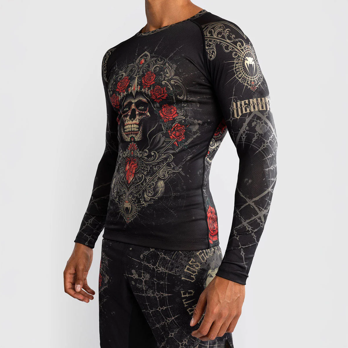 Rashguard Venum Santa Muerte 5.0 mangas compridas Preto-Dourado  - Image 6