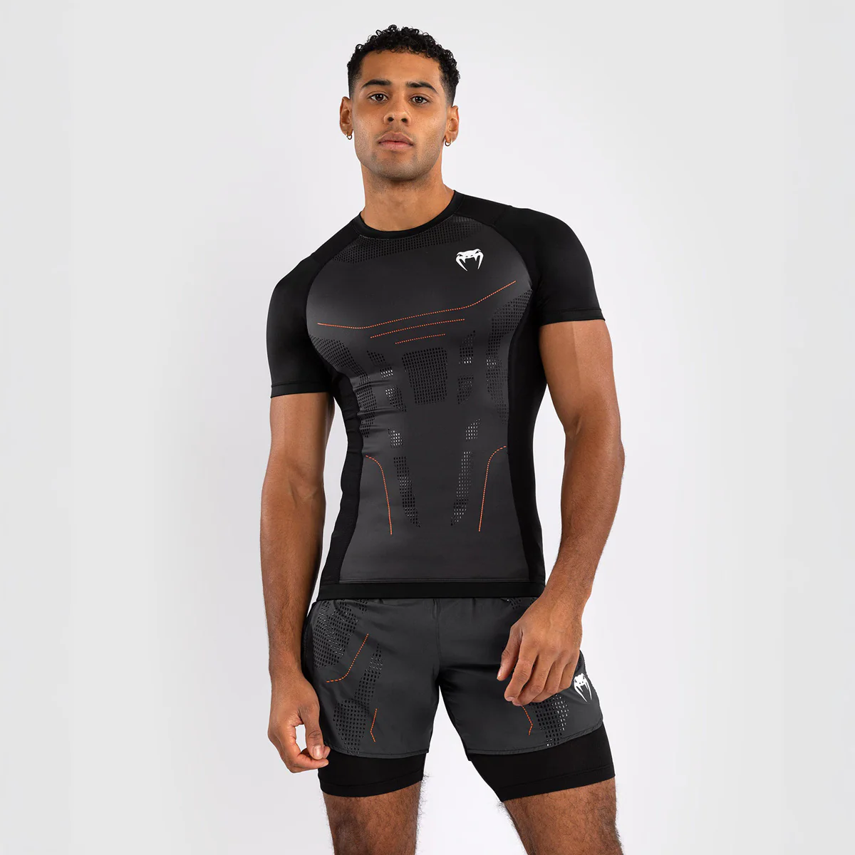 Rashguard Venum Technical 3.0 mangas curtas Grafite 