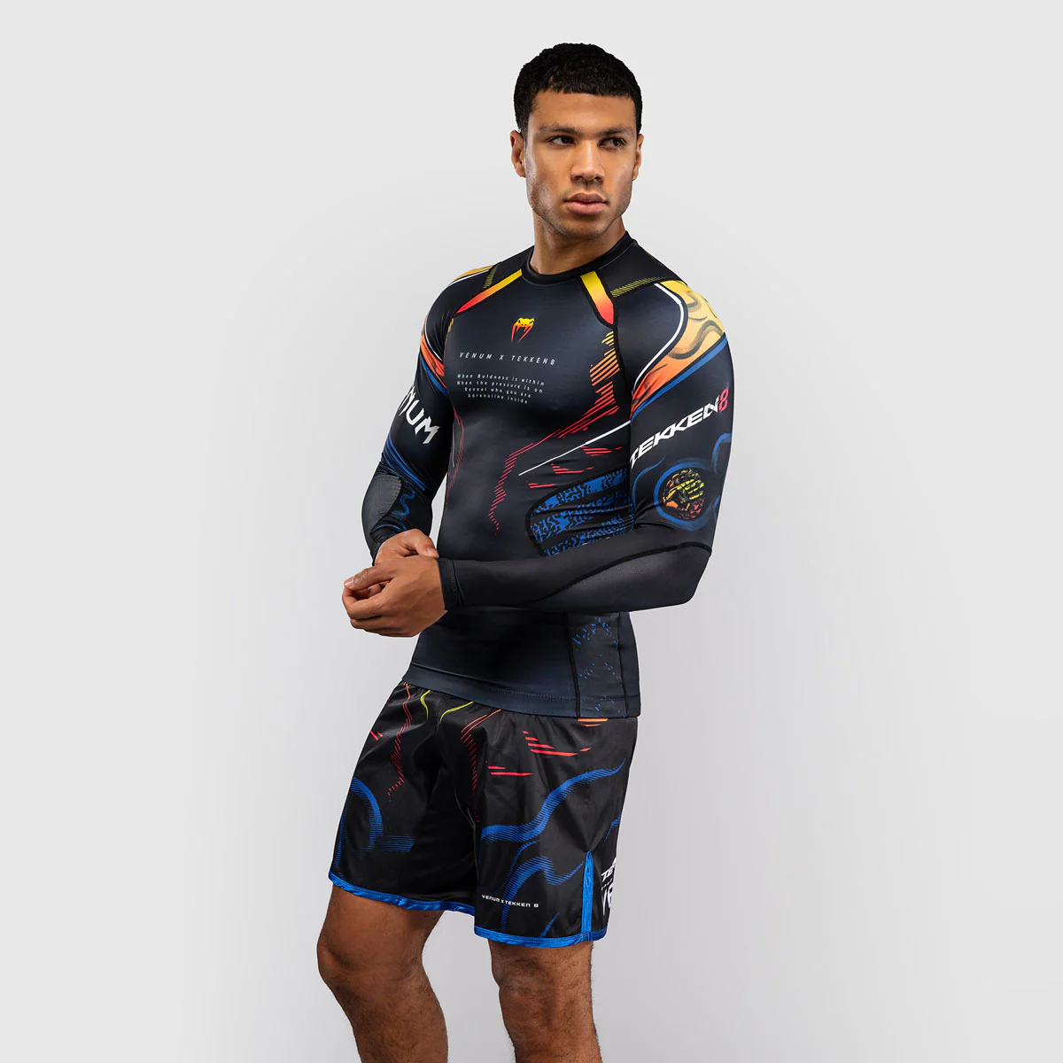 Rashguard Venum Tekken 8 Yoshimitsu mangas compridas Preto-laranja  - Image 2