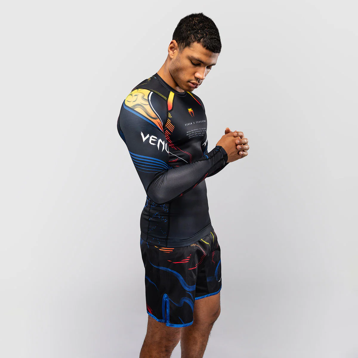 Rashguard Venum Tekken 8 Yoshimitsu mangas compridas Preto-laranja  - Image 3