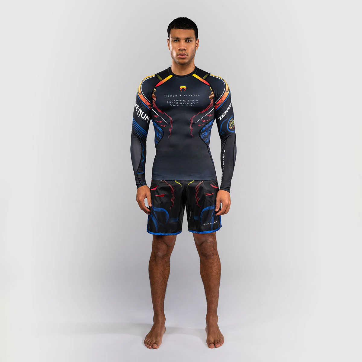 Rashguard Venum Tekken 8 Yoshimitsu mangas compridas Preto-laranja  - Image 7