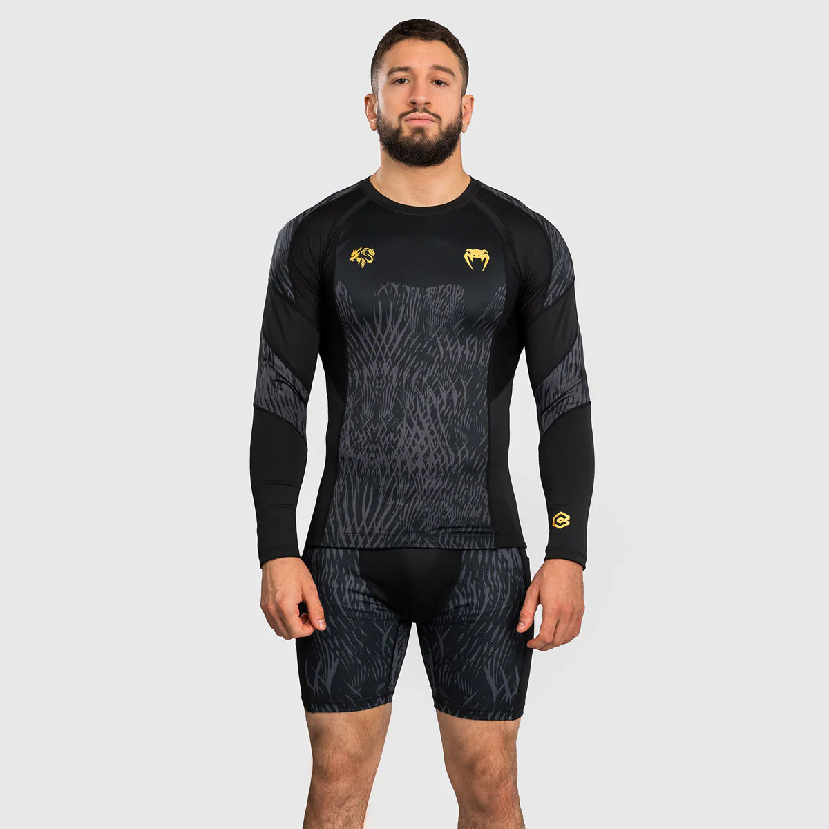 Rashguard Venum x Chimaev Wild Borz mangas compridas Preto 