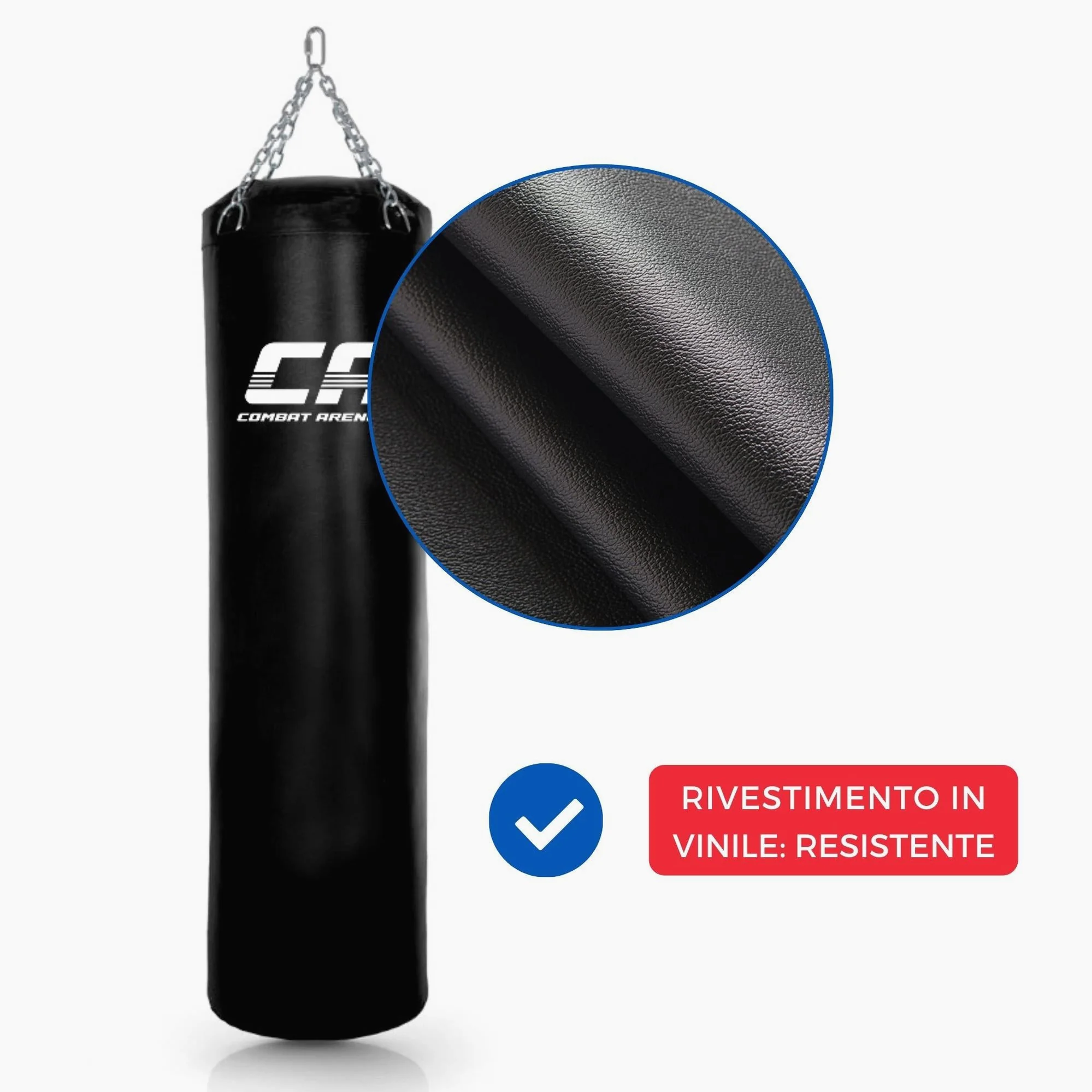 Saco de Boxe Combat Arena Treinamento PRO 50 Kg Preto  - Image 5