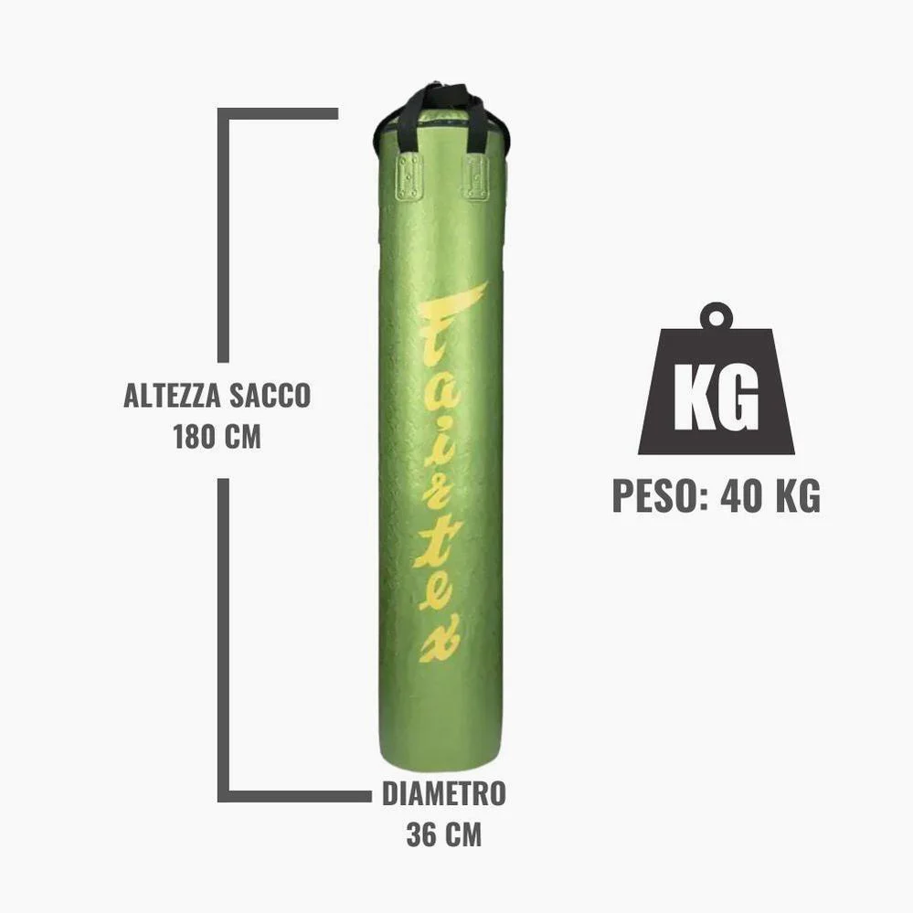 Saco Fairtex HB6 Python Print Verde 40 kg 180 cm Cheio  - Image 2