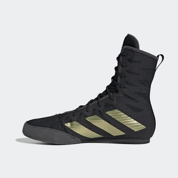 Sapatos de Boxe Adidas Box Hog 4 Preto-ouro  - Image 3