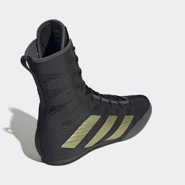 Sapatos de Boxe Adidas Box Hog 4 Preto-ouro  - Image 5