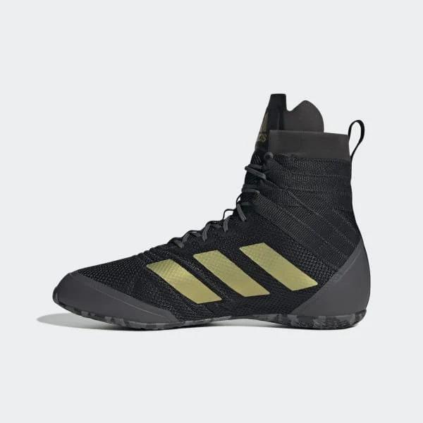 Sapatos de Boxe Adidas Speedex 18 Preto-ouro  - Image 3