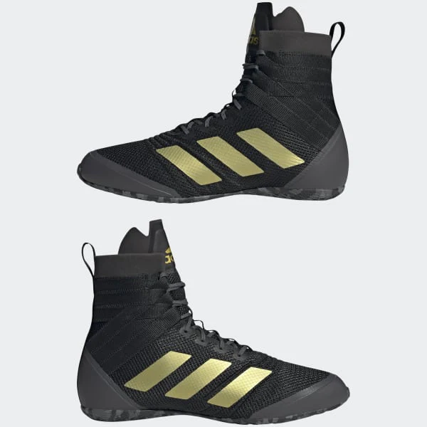 Sapatos de Boxe Adidas Speedex 18 Preto-ouro  - Image 7