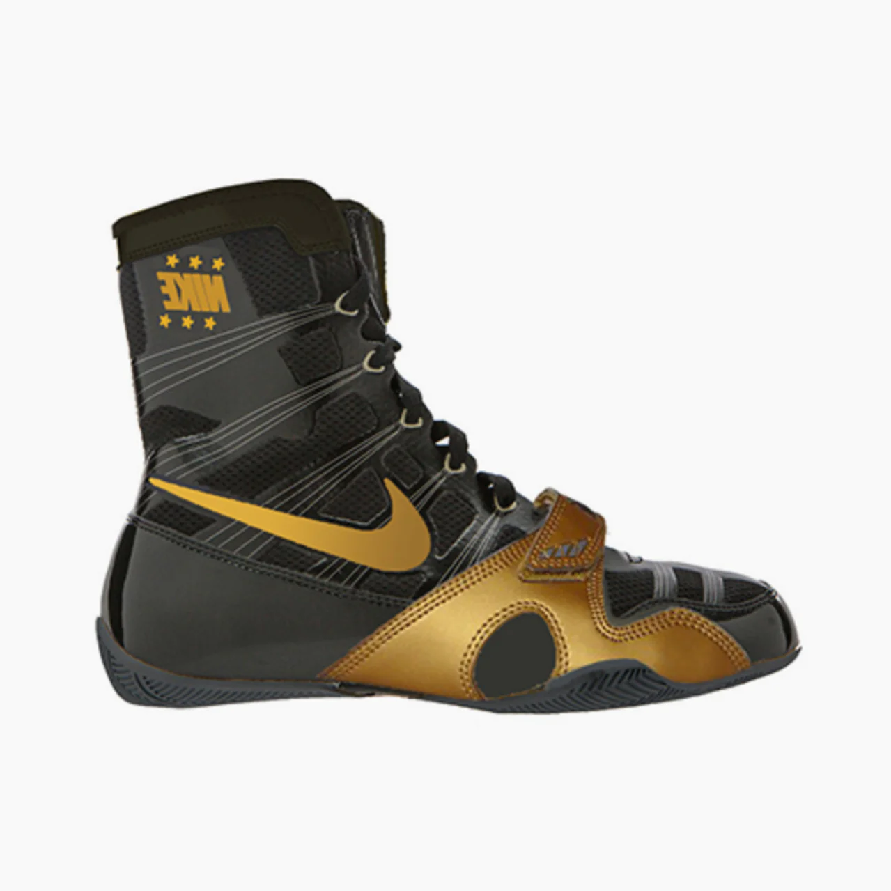 Sapatos de Boxe Nike Hyperko Preto-Ouro