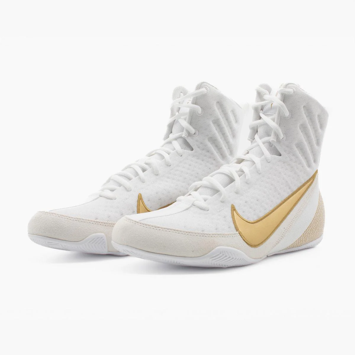 Sapatos de Boxe Nike Machomai 3 Branco-ouro  - Image 7