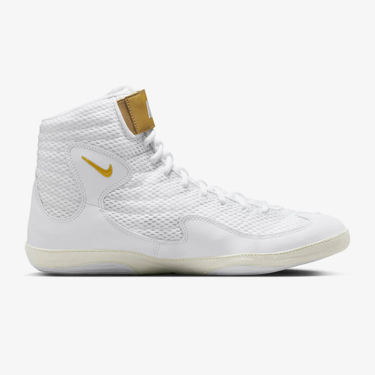 Sapatos de Luta-Wrestling Nike Inflict 3 Branco-Ouro  - Image 3
