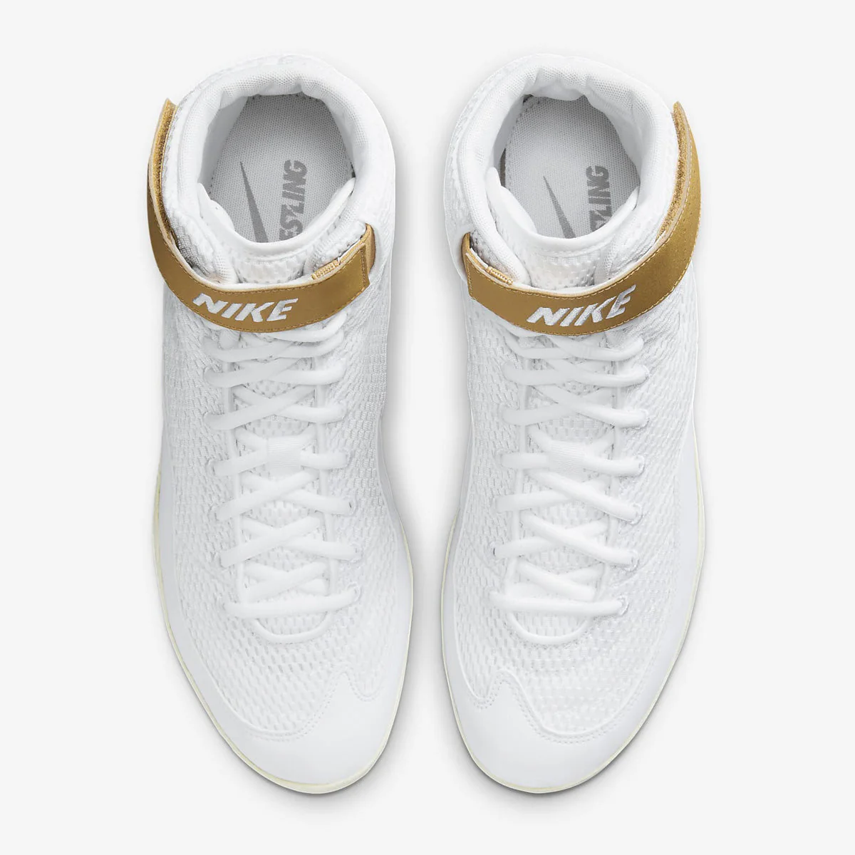 Sapatos de Luta-Wrestling Nike Inflict 3 Branco-Ouro  - Image 4