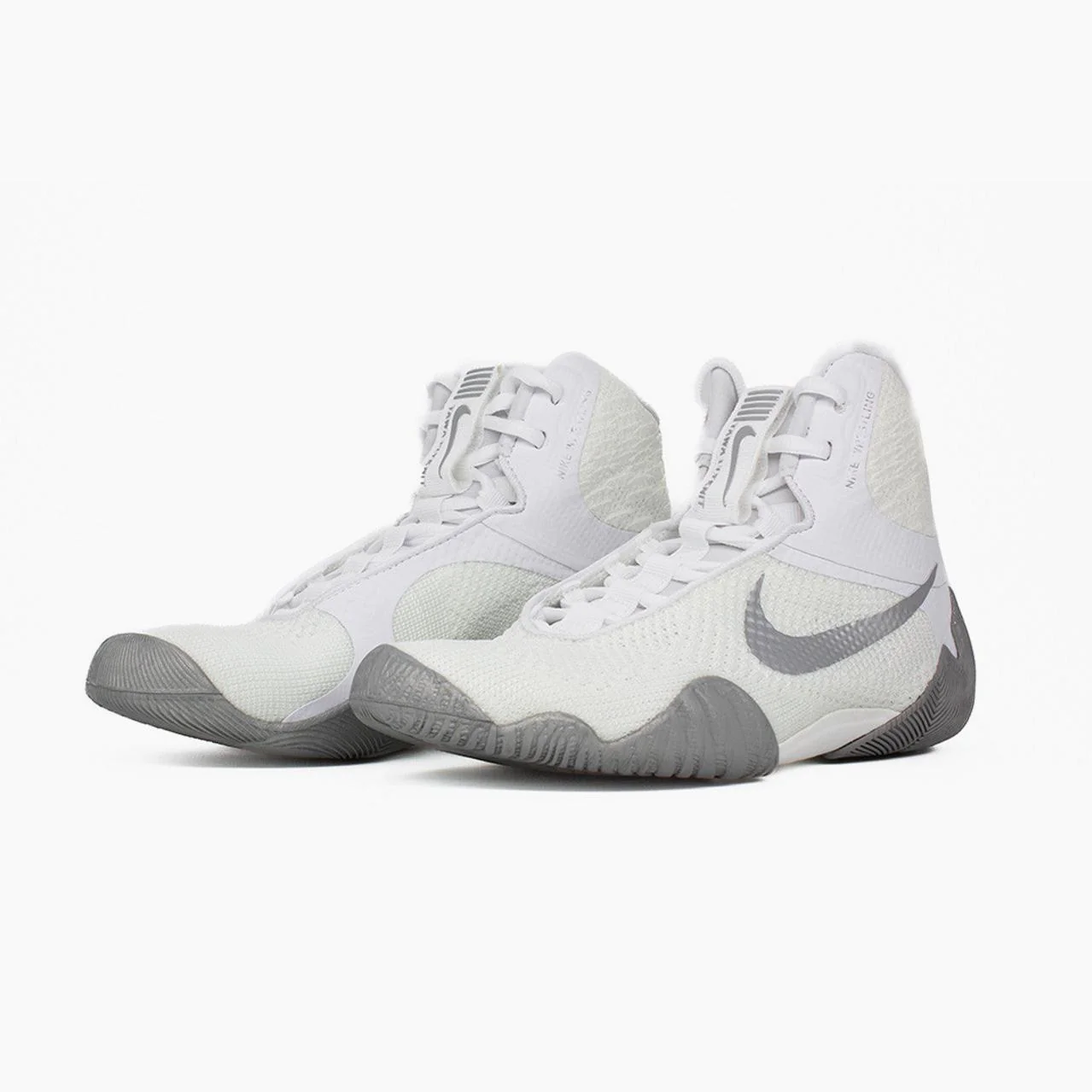 Sapatos de Luta-Wrestling Nike Tawa Branco-prata