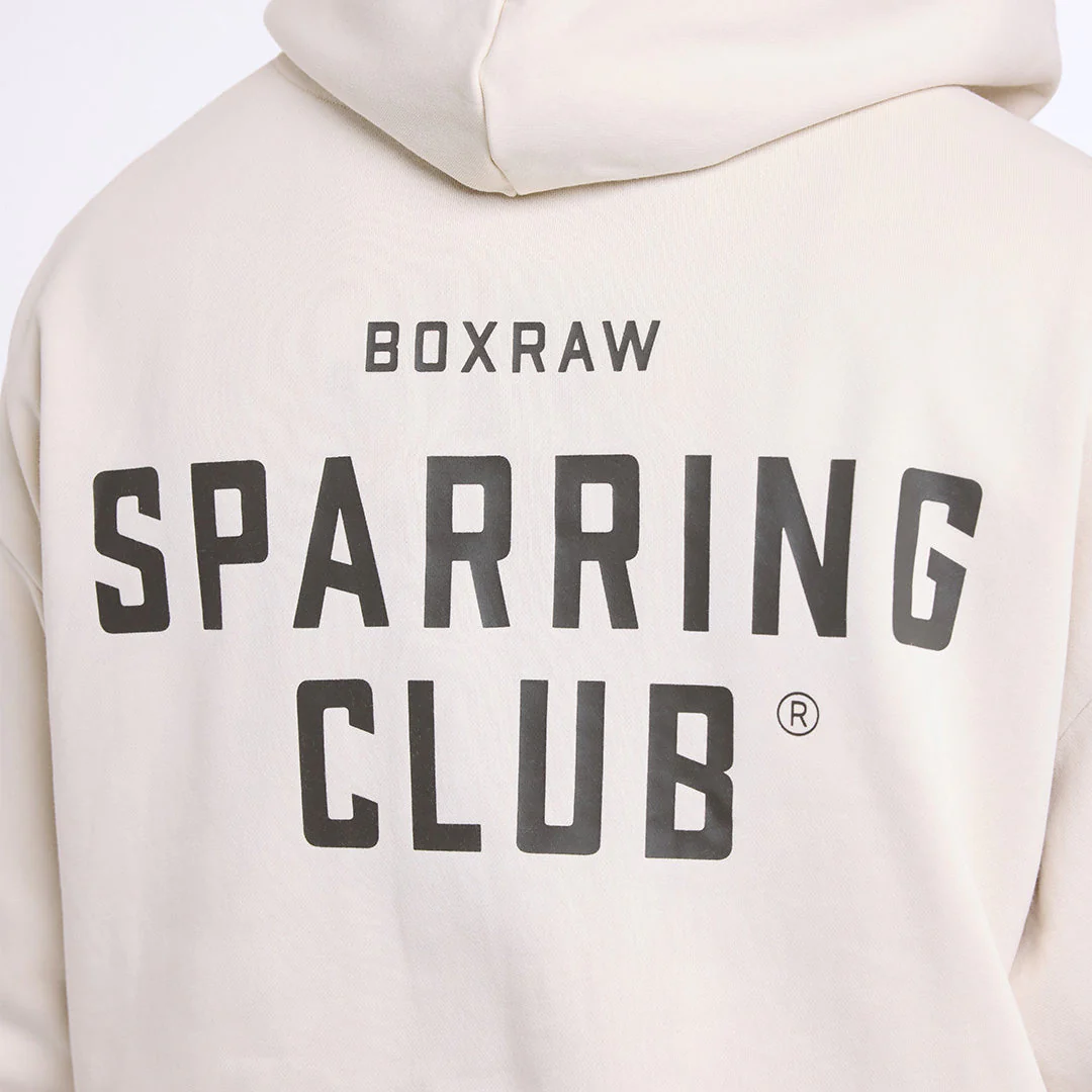 Camisola Boxraw Sparring Club Oversize com capuz Bege  - Image 9