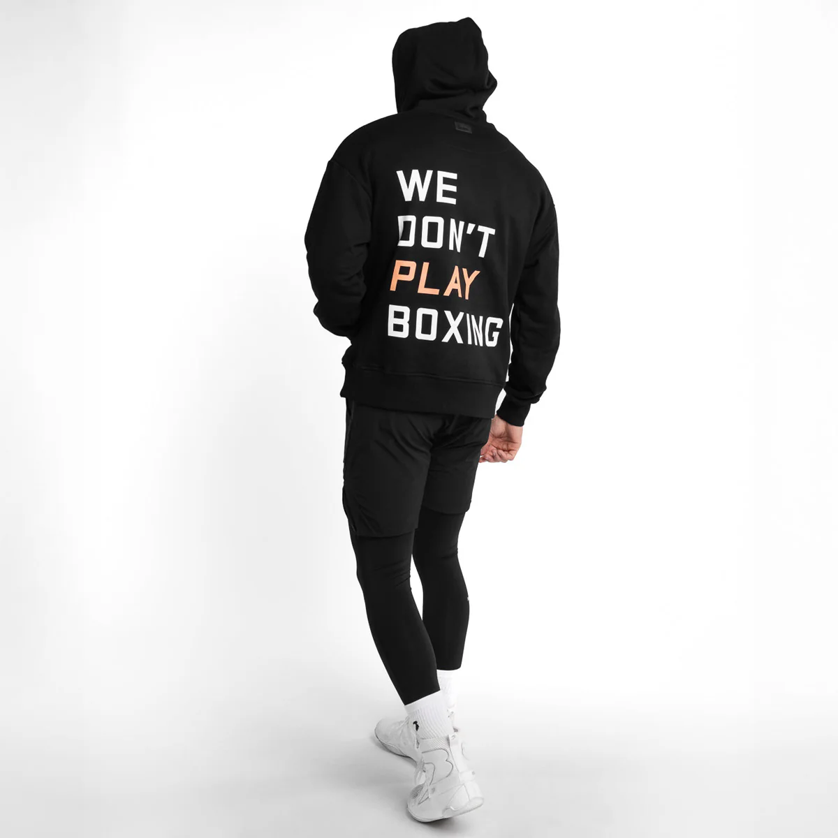 Camisola Boxraw We Don't Play Boxing oversize com capuz Preto  - Image 3