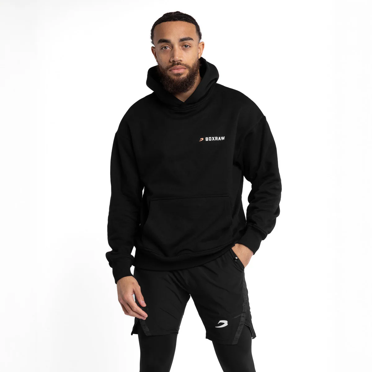 Camisola Boxraw We Don't Play Boxing oversize com capuz Preto  - Image 5
