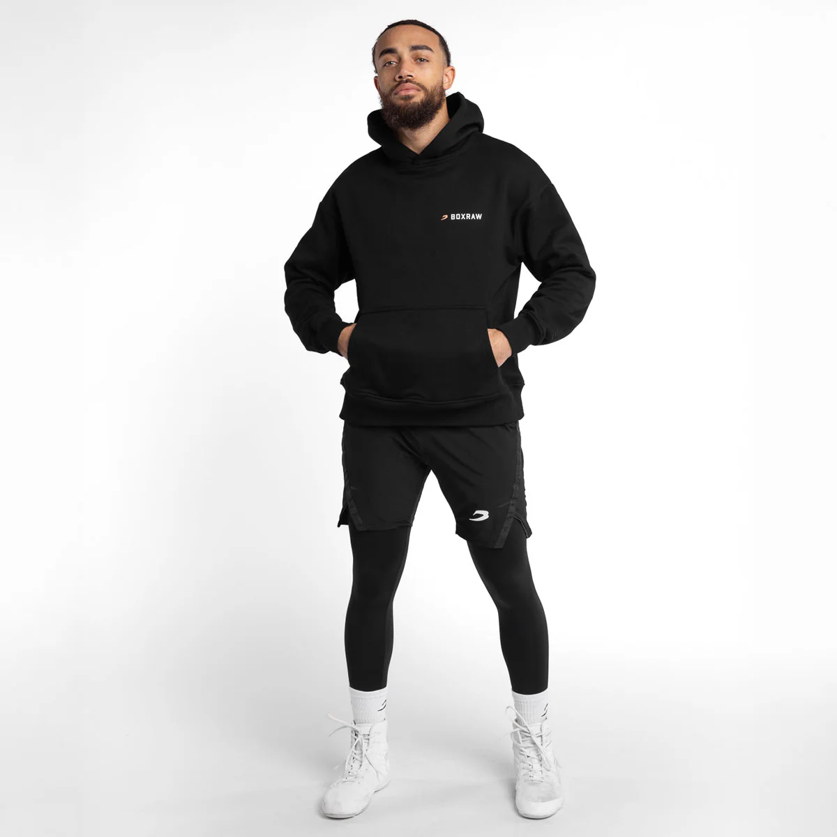 Camisola Boxraw We Don't Play Boxing oversize com capuz Preto  - Image 6